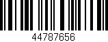 Código de barras (EAN, GTIN, SKU, ISBN): '44787656'