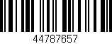 Código de barras (EAN, GTIN, SKU, ISBN): '44787657'