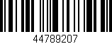 Código de barras (EAN, GTIN, SKU, ISBN): '44789207'