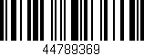 Código de barras (EAN, GTIN, SKU, ISBN): '44789369'