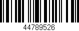 Código de barras (EAN, GTIN, SKU, ISBN): '44789526'