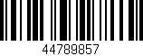Código de barras (EAN, GTIN, SKU, ISBN): '44789857'