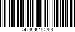 Código de barras (EAN, GTIN, SKU, ISBN): '4478989194786'