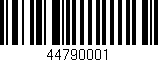 Código de barras (EAN, GTIN, SKU, ISBN): '44790001'