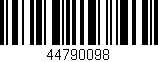 Código de barras (EAN, GTIN, SKU, ISBN): '44790098'