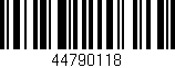Código de barras (EAN, GTIN, SKU, ISBN): '44790118'