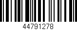 Código de barras (EAN, GTIN, SKU, ISBN): '44791278'