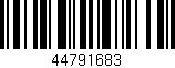 Código de barras (EAN, GTIN, SKU, ISBN): '44791683'