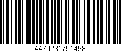 Código de barras (EAN, GTIN, SKU, ISBN): '4479231751498'