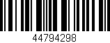 Código de barras (EAN, GTIN, SKU, ISBN): '44794298'