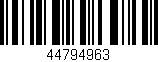 Código de barras (EAN, GTIN, SKU, ISBN): '44794963'