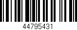 Código de barras (EAN, GTIN, SKU, ISBN): '44795431'