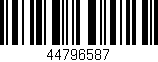 Código de barras (EAN, GTIN, SKU, ISBN): '44796587'
