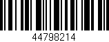 Código de barras (EAN, GTIN, SKU, ISBN): '44798214'