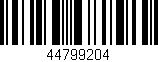 Código de barras (EAN, GTIN, SKU, ISBN): '44799204'