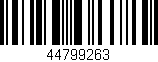 Código de barras (EAN, GTIN, SKU, ISBN): '44799263'