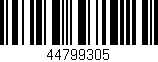 Código de barras (EAN, GTIN, SKU, ISBN): '44799305'