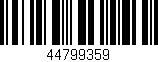 Código de barras (EAN, GTIN, SKU, ISBN): '44799359'
