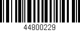 Código de barras (EAN, GTIN, SKU, ISBN): '44800229'