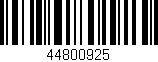 Código de barras (EAN, GTIN, SKU, ISBN): '44800925'