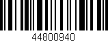 Código de barras (EAN, GTIN, SKU, ISBN): '44800940'