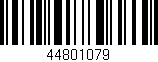 Código de barras (EAN, GTIN, SKU, ISBN): '44801079'