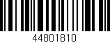 Código de barras (EAN, GTIN, SKU, ISBN): '44801810'