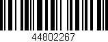 Código de barras (EAN, GTIN, SKU, ISBN): '44802267'