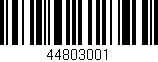 Código de barras (EAN, GTIN, SKU, ISBN): '44803001'