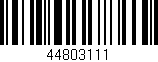 Código de barras (EAN, GTIN, SKU, ISBN): '44803111'