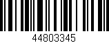 Código de barras (EAN, GTIN, SKU, ISBN): '44803345'