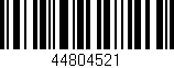Código de barras (EAN, GTIN, SKU, ISBN): '44804521'