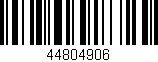 Código de barras (EAN, GTIN, SKU, ISBN): '44804906'