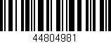 Código de barras (EAN, GTIN, SKU, ISBN): '44804981'