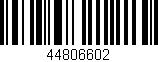 Código de barras (EAN, GTIN, SKU, ISBN): '44806602'