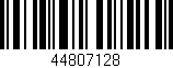 Código de barras (EAN, GTIN, SKU, ISBN): '44807128'