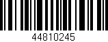 Código de barras (EAN, GTIN, SKU, ISBN): '44810245'