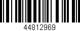 Código de barras (EAN, GTIN, SKU, ISBN): '44812969'