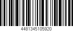 Código de barras (EAN, GTIN, SKU, ISBN): '4481345105920'