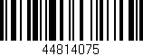Código de barras (EAN, GTIN, SKU, ISBN): '44814075'