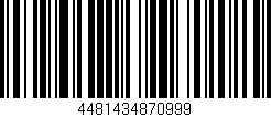 Código de barras (EAN, GTIN, SKU, ISBN): '4481434870999'