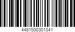 Código de barras (EAN, GTIN, SKU, ISBN): '4481500301041'