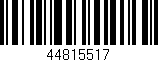 Código de barras (EAN, GTIN, SKU, ISBN): '44815517'