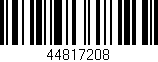 Código de barras (EAN, GTIN, SKU, ISBN): '44817208'