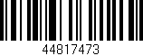 Código de barras (EAN, GTIN, SKU, ISBN): '44817473'