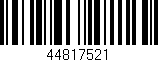 Código de barras (EAN, GTIN, SKU, ISBN): '44817521'