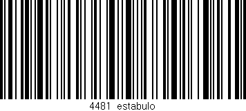 Código de barras (EAN, GTIN, SKU, ISBN): '4481/estabulo'
