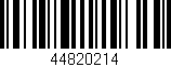 Código de barras (EAN, GTIN, SKU, ISBN): '44820214'