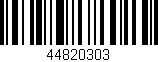 Código de barras (EAN, GTIN, SKU, ISBN): '44820303'