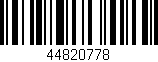 Código de barras (EAN, GTIN, SKU, ISBN): '44820778'